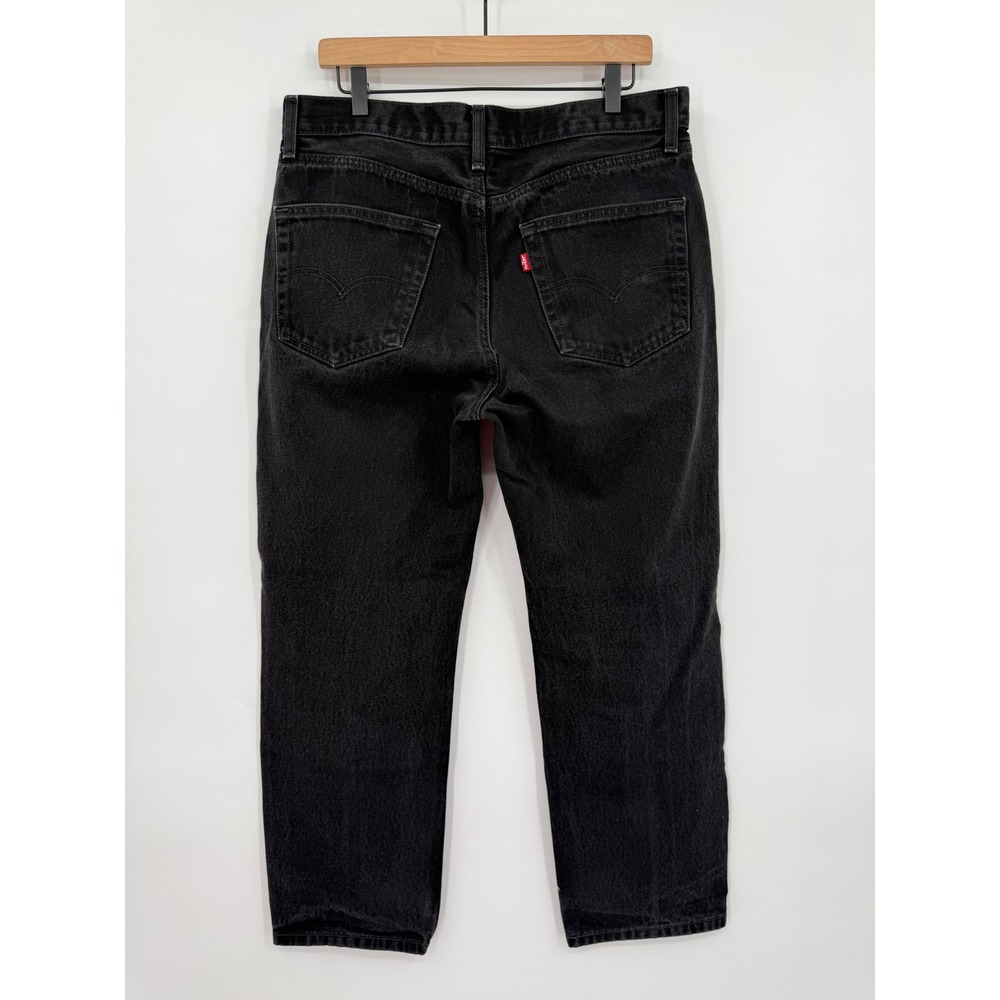 Levis 550 Jeans Mens 34x29 Black Relaxed Fit Tapered Leg Fade Denim Pants - Picture 5 of 10